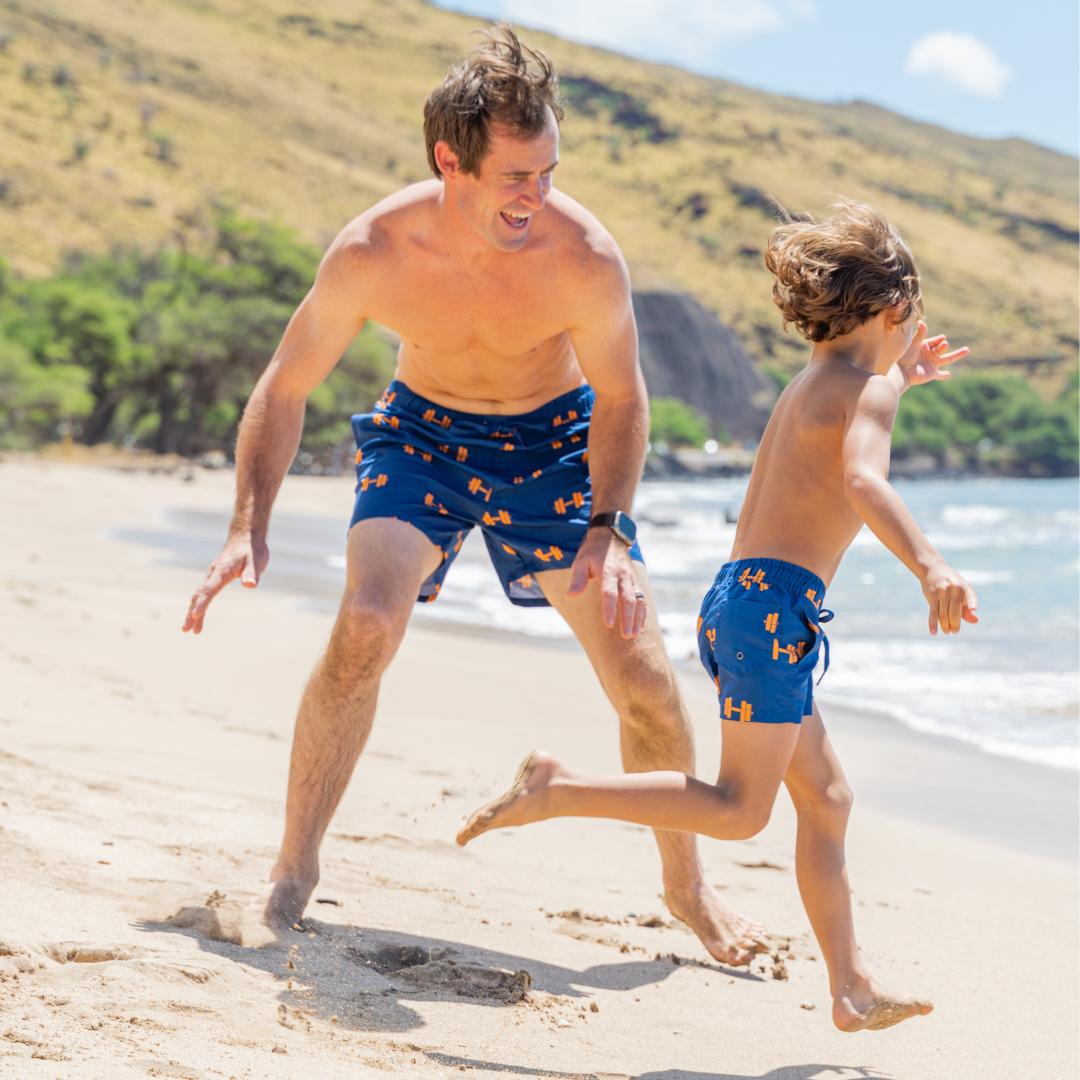 Dumbbells, Men's swimming trunks