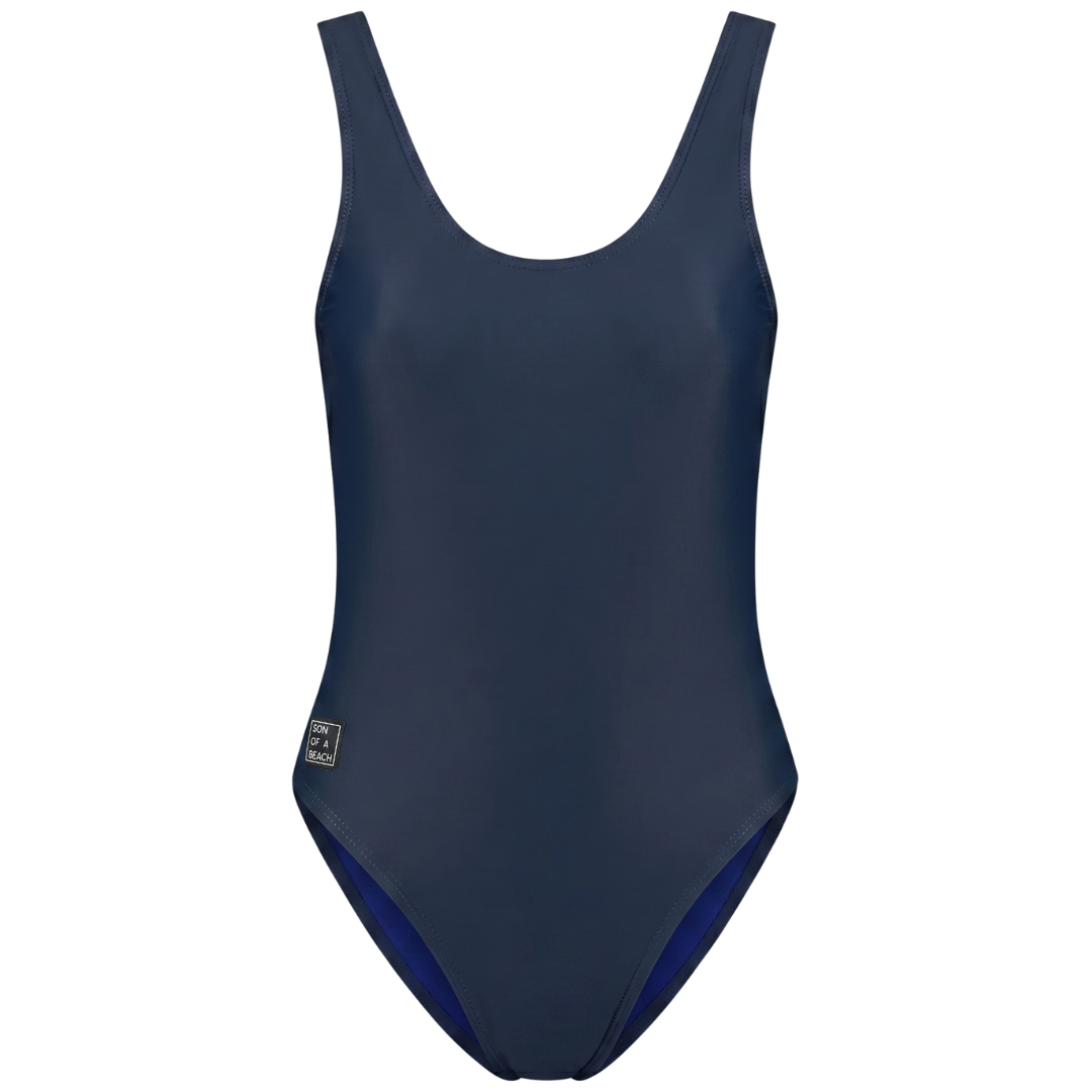 Solid, Dark Blue, Women's Swimsuit