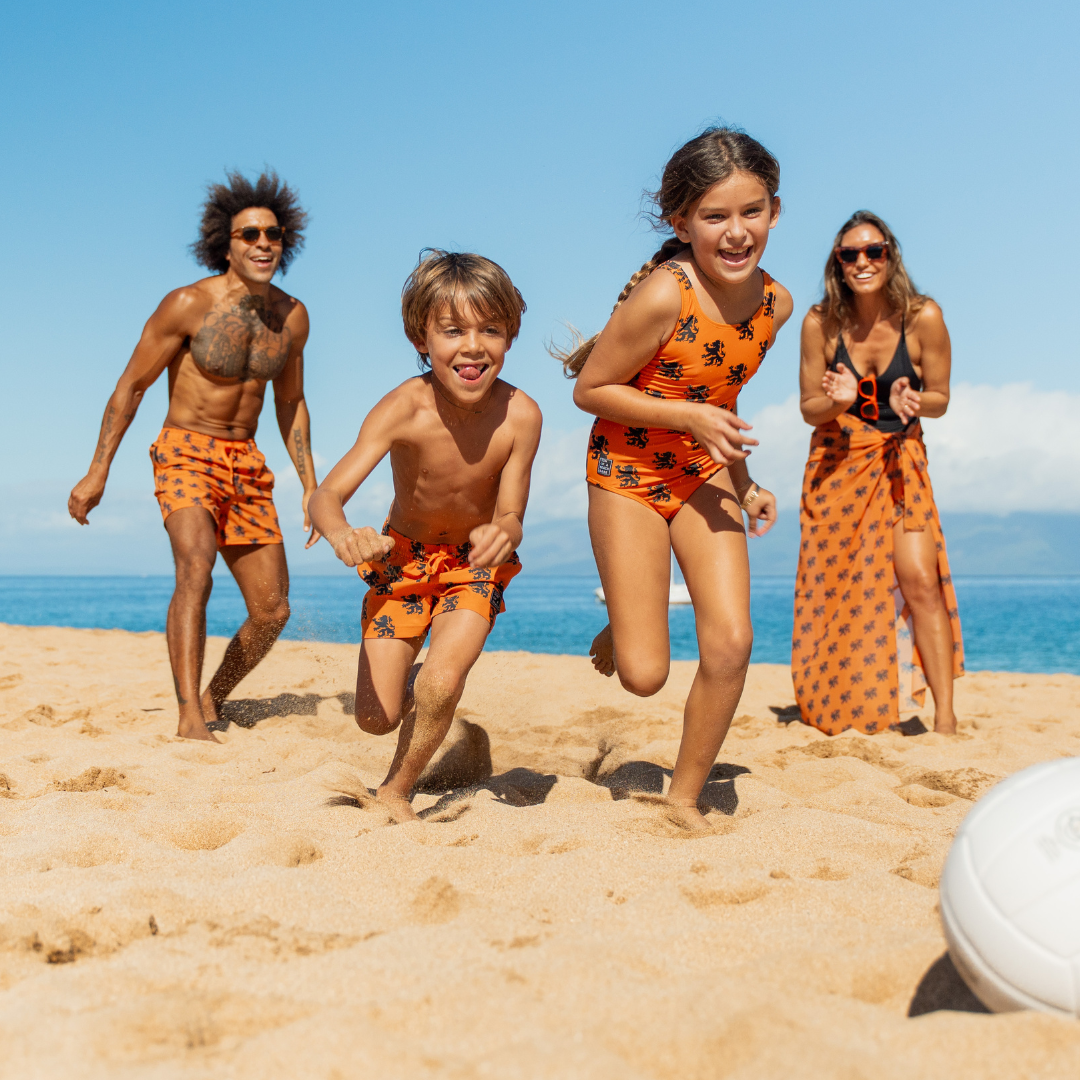 Orange Lion, Mother and daughter swimwear