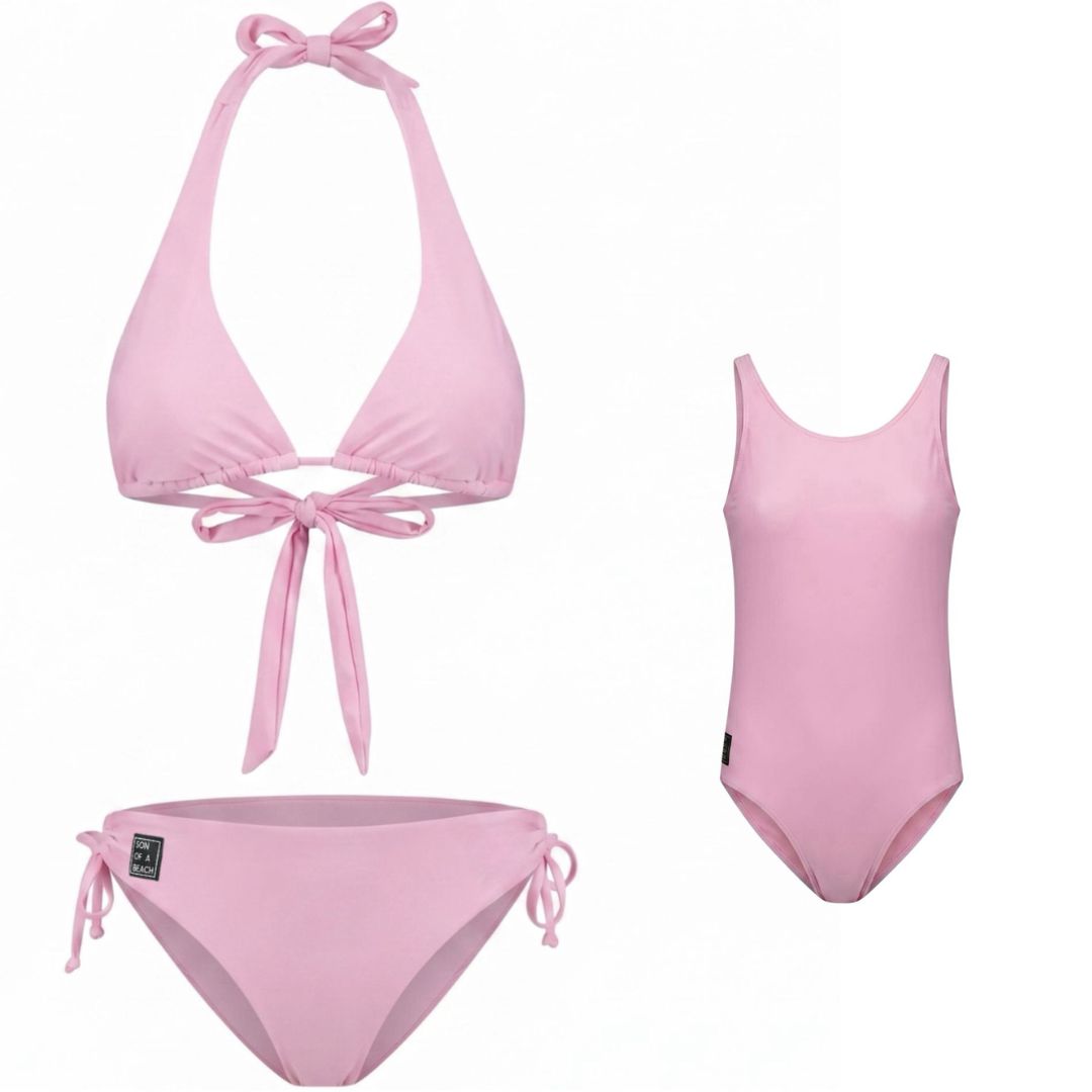 Solid, Pink, Mother and daughter bikini/swimsuit