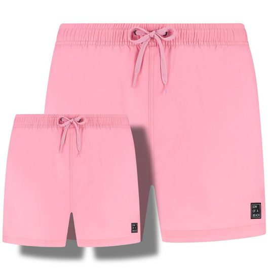 Solid, Blue, Father and son swim shorts