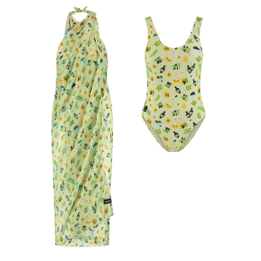 Olive, Women's Swimsuit/wrap