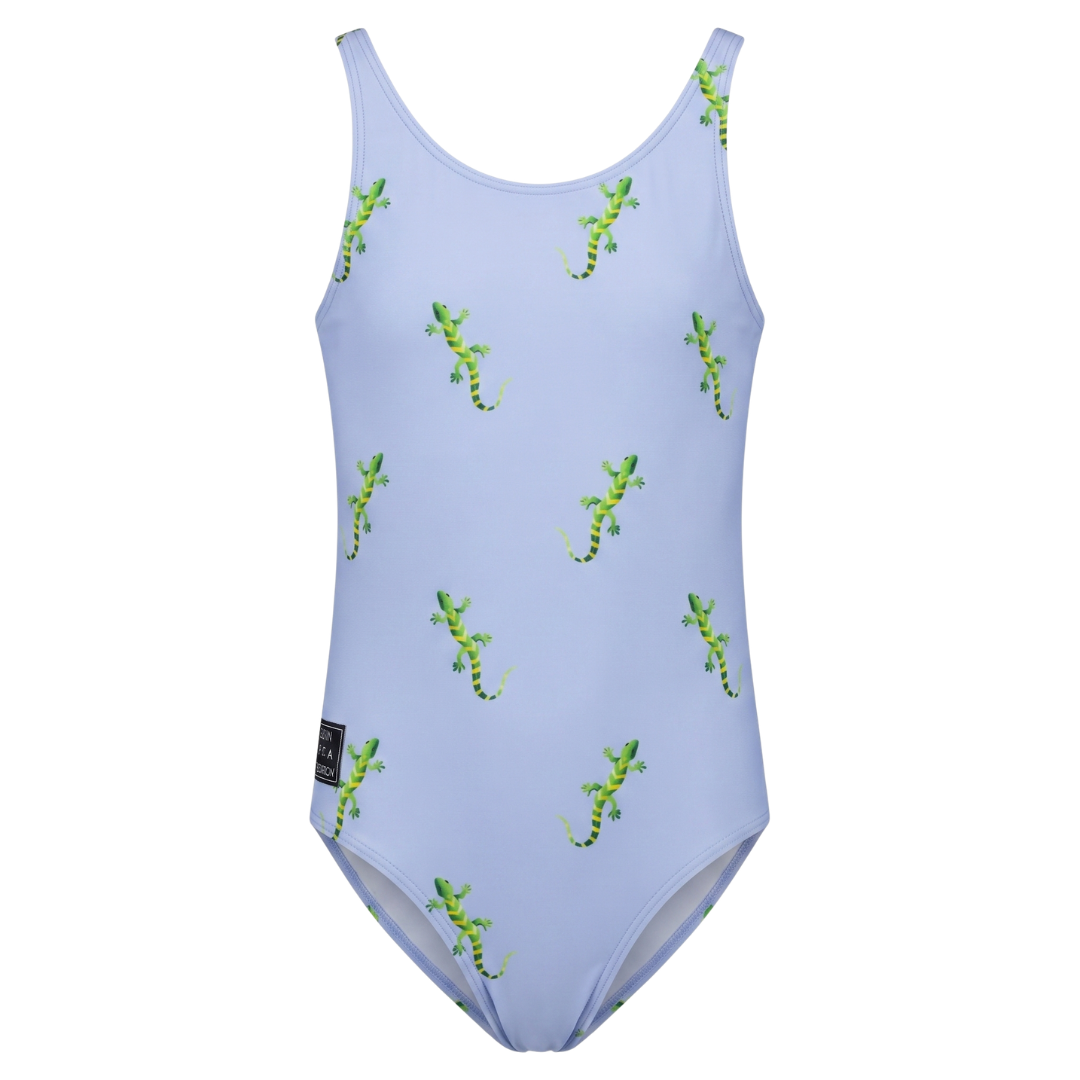 Gecko, Blue, Girls swimsuit