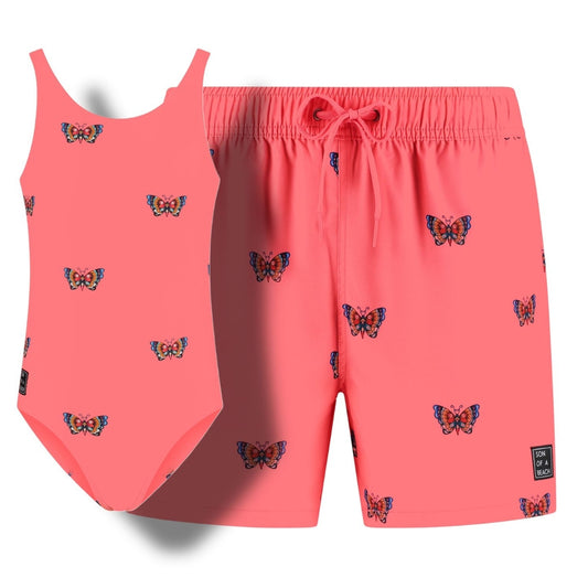 Butterfly, Father and daughter swimwear