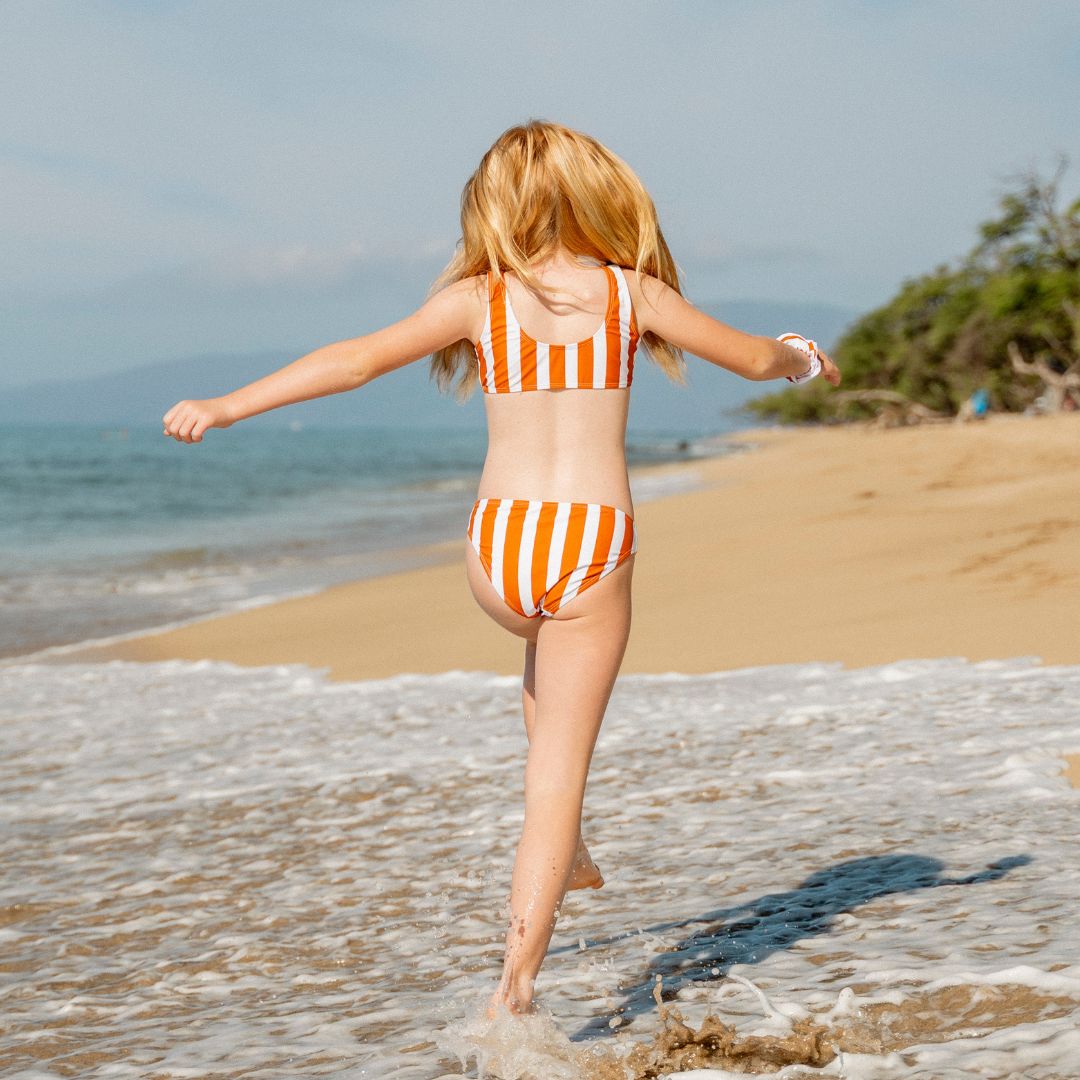 Smiley, Blue, Father and daughter swim trunks/bikini