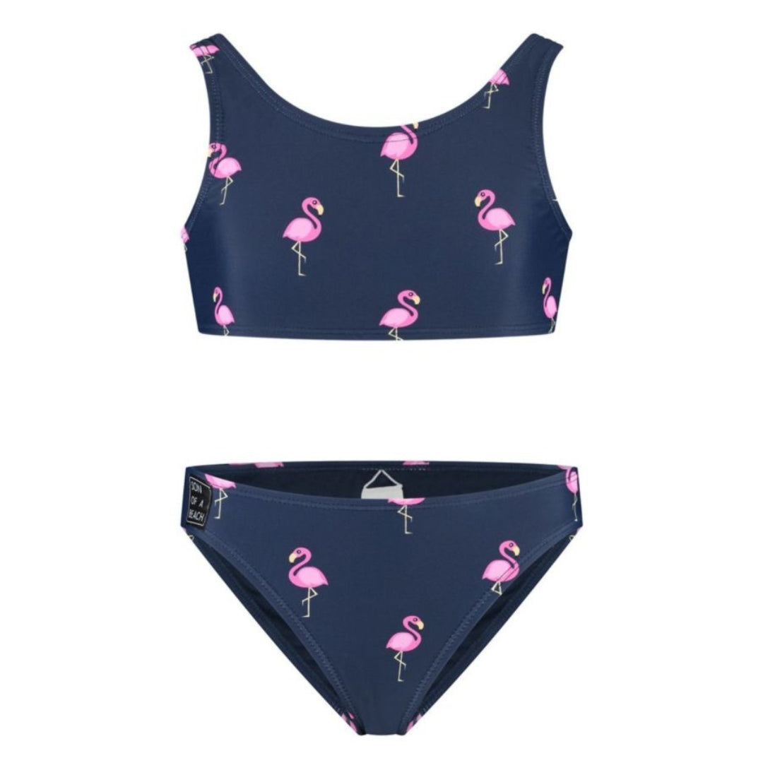 Flamingo, Dark blue, Girls' bikini