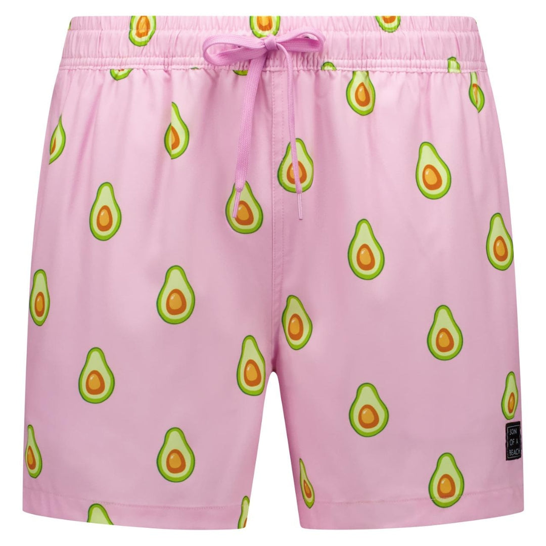 Avocado, pink, Boys swim trunks