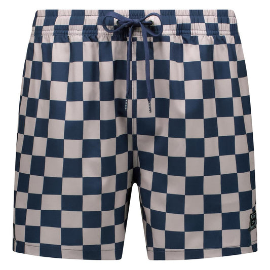 Check, Blue, Boys swim trunks