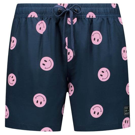 Smiley, Blue, Boys Swim Shorts