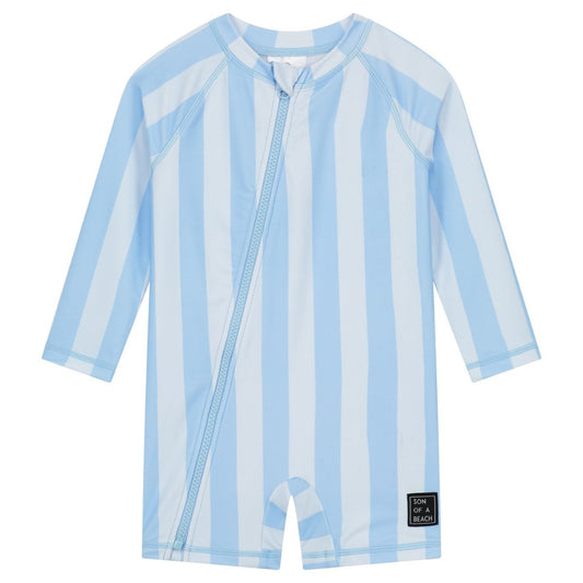 Faded-Striped, Light Blue, UV Swimsuit Baby (Boys / Girls)