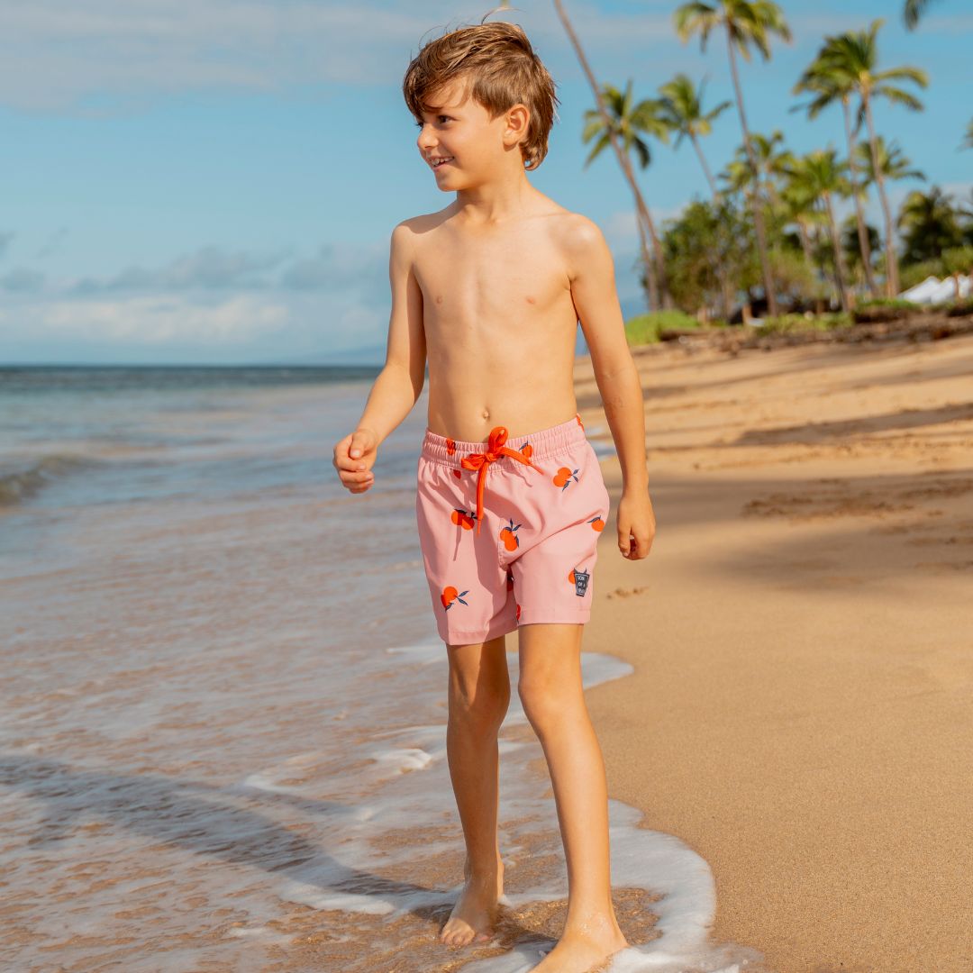 Orange, Orange, Mother and son bikini/swimming trunks