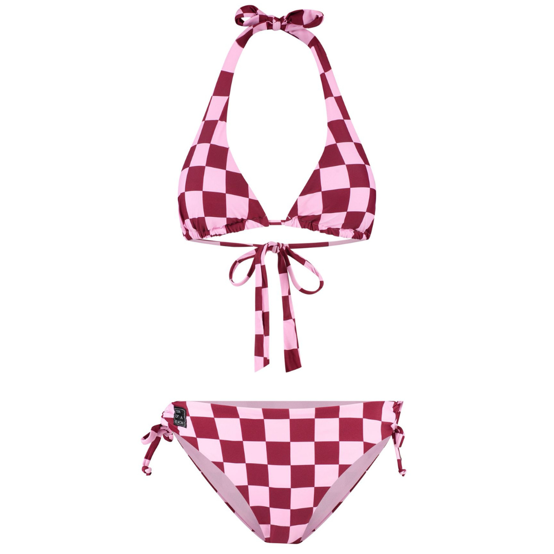 Check, Red, Women's Bikini