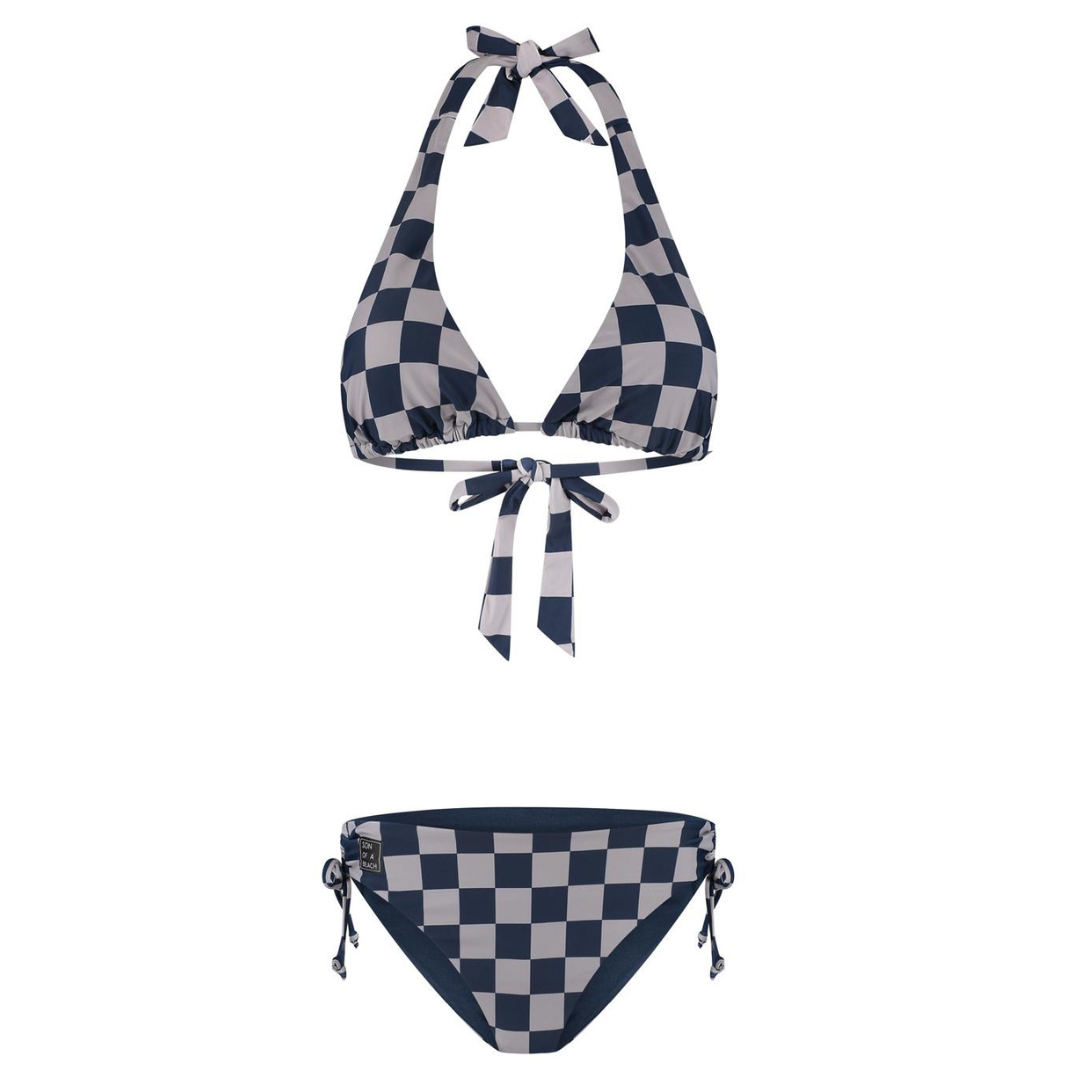 Smiley, Blue, Women's Bikini