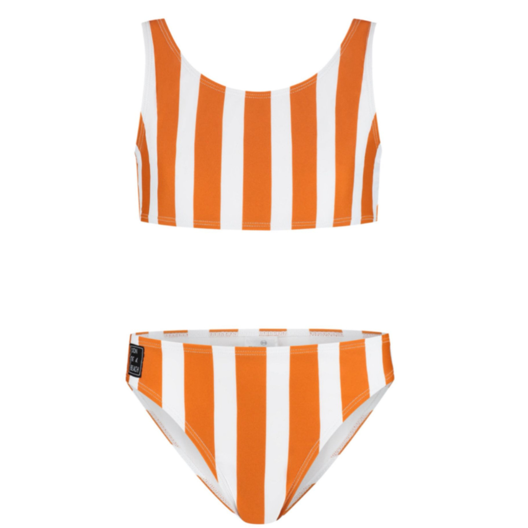 Striped, Brown, Girls bikini