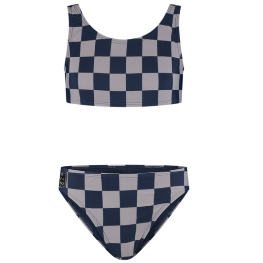 Check, Blue, Girls bikini