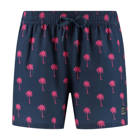 Palm Tree, Blue, Boys Swim Shorts