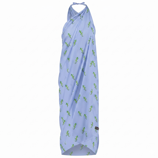Gecko, blue, Women's shawl