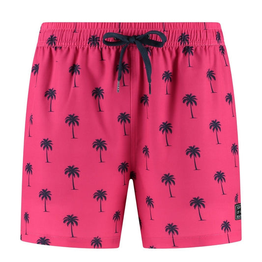 Palm Tree, Pink, Boys Swim Shorts