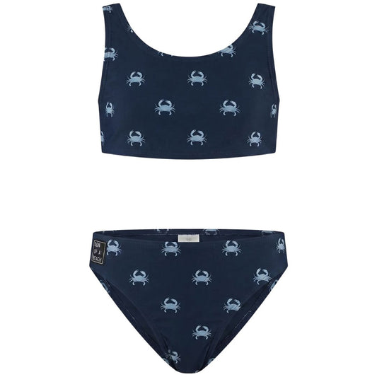 Crab, Dark blue, Girls' bikini