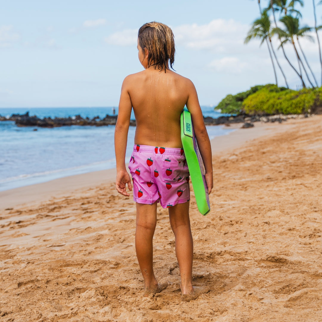 Strawberry, Father and son swim shorts