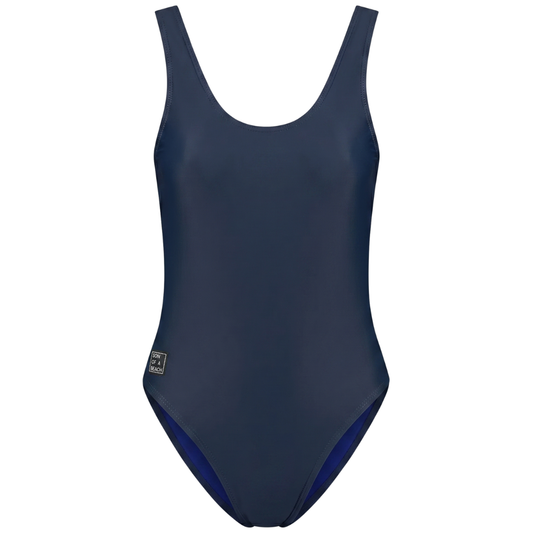 Solid, Dark Blue, Women's Swimsuit