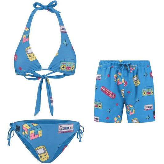 Retro, Mother and son bikini/swimming trunks