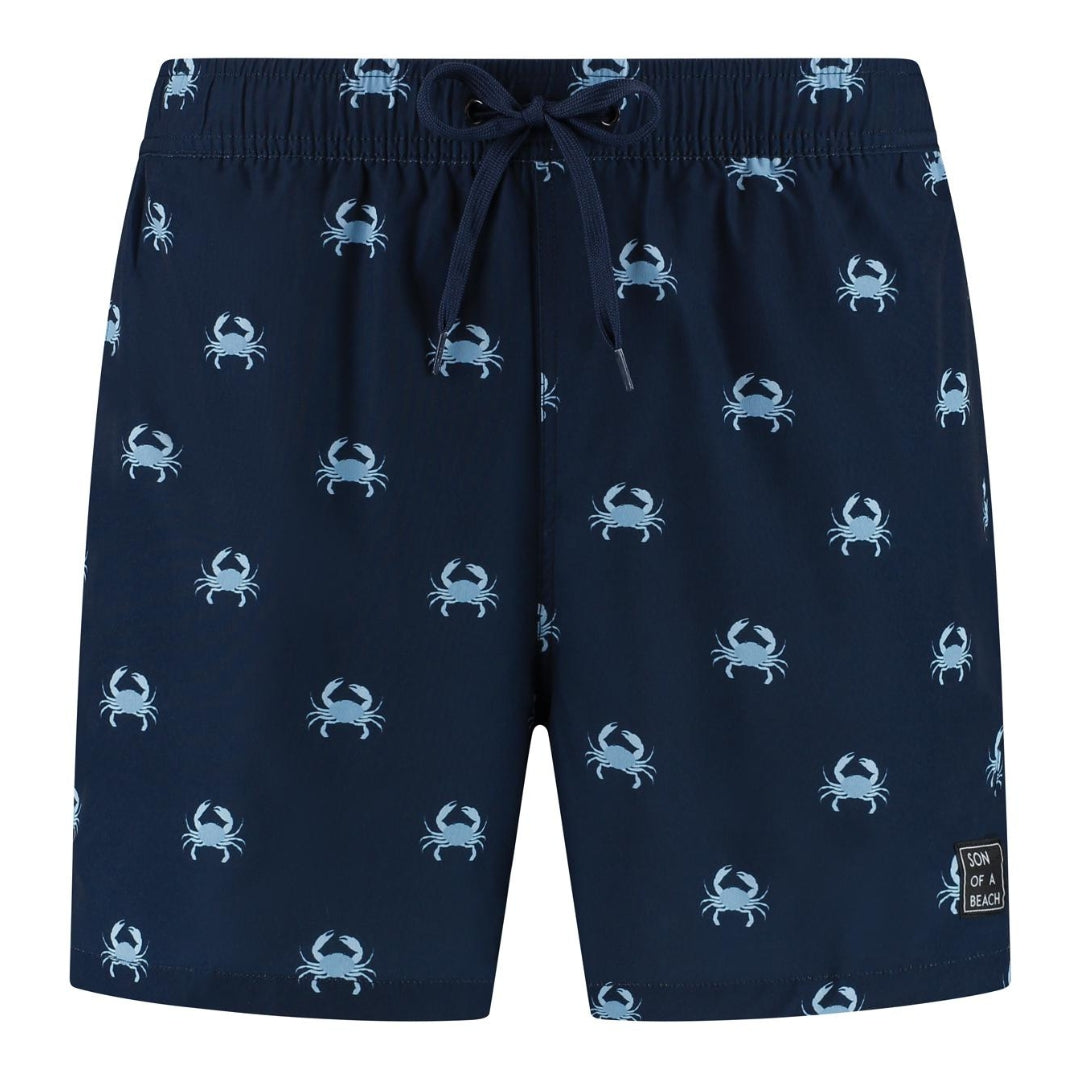 Crab, Blue, Men's Swim Shorts