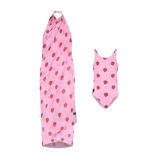 Strawberry, Mother and daughter swimwear