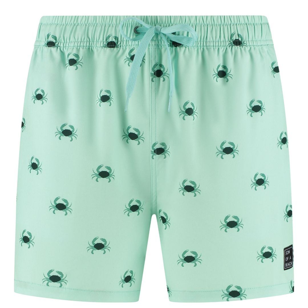 Crab, Green, Men's swimming trunks