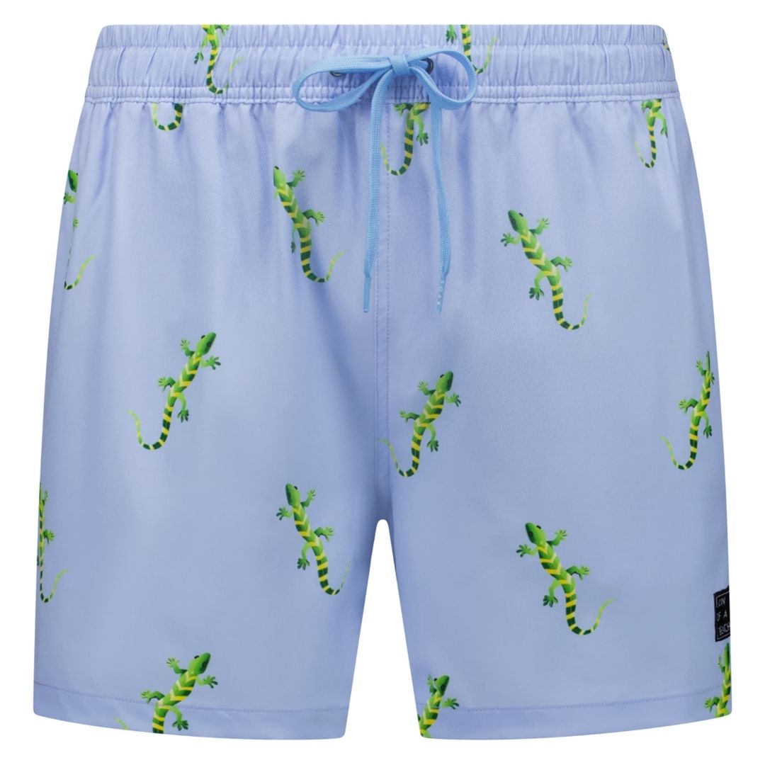 Gecko, blue, Boys swimming trunks