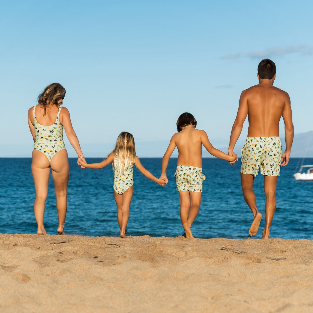 Olive, Mother and son swimsuit/swimming trunks