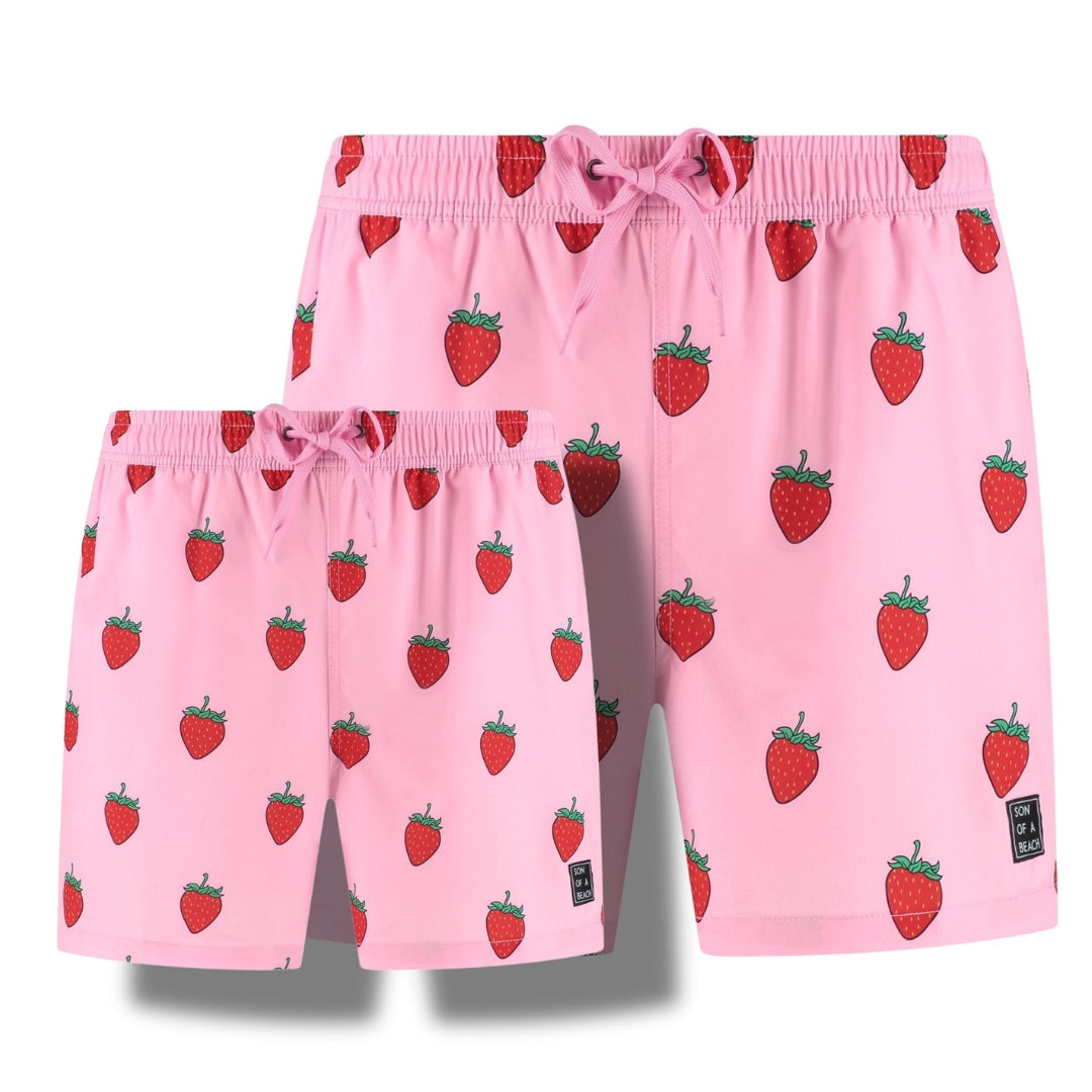 Strawberry, Father and son swim shorts