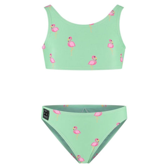 Flamingo, Green, Girls' bikini