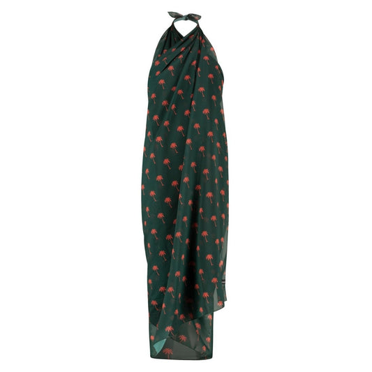 Palm tree, Dark green, Women's shawl