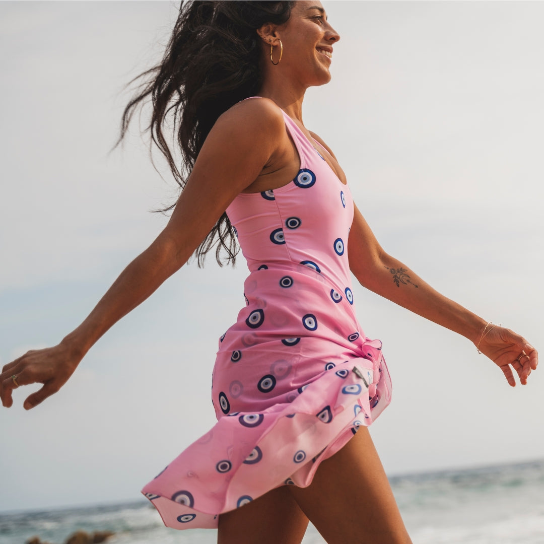 Eye, Pink, Women's Swimsuit