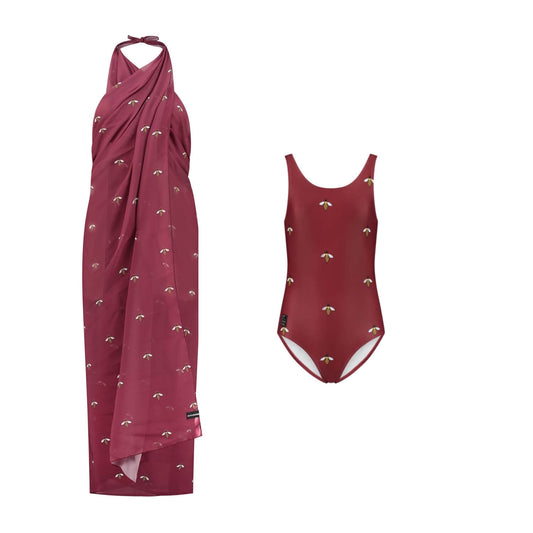 Bees, Mother and daughter swimwear