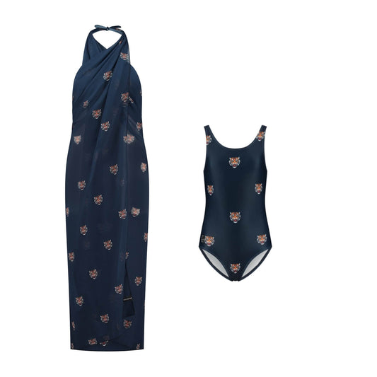 Tiger Head, Mother and Daughter Swimwear